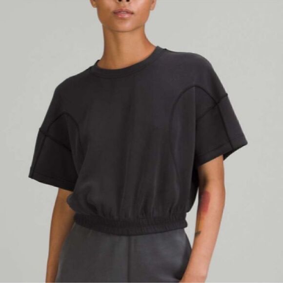 lululemon athletica Tops - Lululemon Softstreme Gathered T-Shirt Black